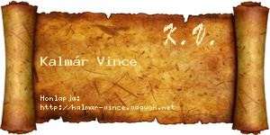 Kalmár Vince névjegykártya