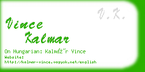 vince kalmar business card